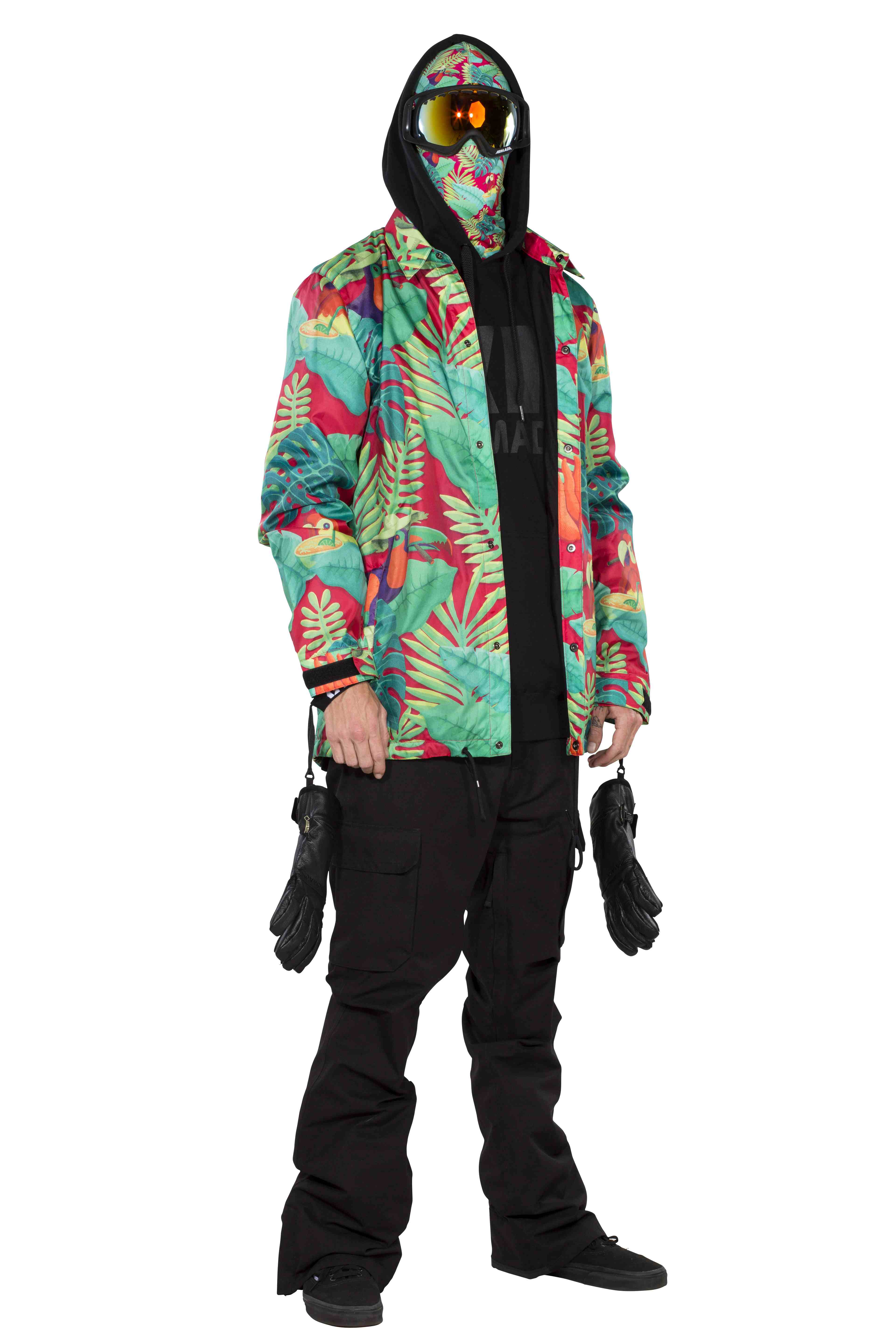 Mode homme sur les pistes de ski : imprimés, kaki et couleurs contrastées