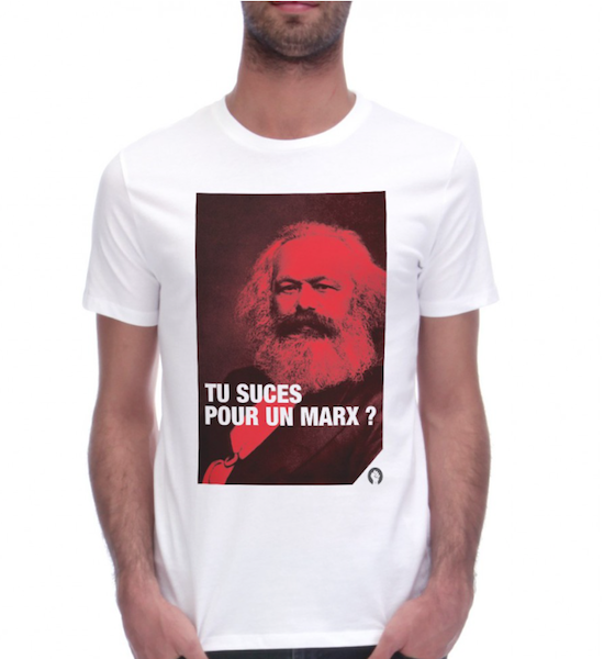 monsieur t-shirt fist et lettres Marx