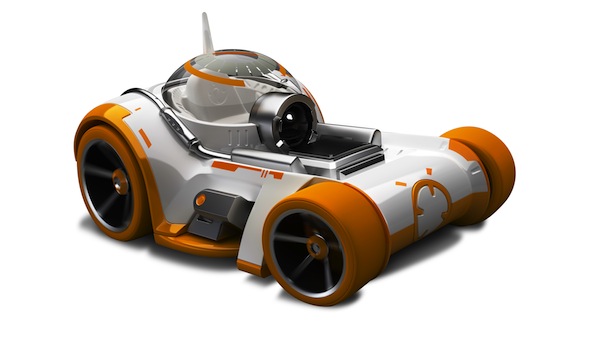Hot Wheels? Star Wars Kylo RenTM and BB-8 Character Cars *Embargo lifts at 11:30 local time on 9/3 (22:30 EDT on 9/2)* Licensee: Mattel MSRP: $3.49 each Available: September 4 This sleek, ominous racecar takes command of the road with the speed and intensity of the dark warrior, Kylo Ren. The villain?s mysterious hood drapes over the rear fenders of the vehicle to cloak its identity, while the cockpit captures the form of his warrior-like helmet. Kylo Ren?s tri-bladed Lightsaber runs along the side trim, using the power of the Force to thrust this machine into hyperdrive with a fiery burst of propulsion! Lively spirit and quick intelligence radiate from this engaging hot rod, always ready to spin into action like the loyal Droid, BB-8?. Geometric curves and seamlessly integrated wheels give the vehicle a high-tech appeal, enhanced by its exposed motor and ingenious electrical components. A low dome completes its compact profile, ensuring a speedy dash into action when the rear booster ignites.