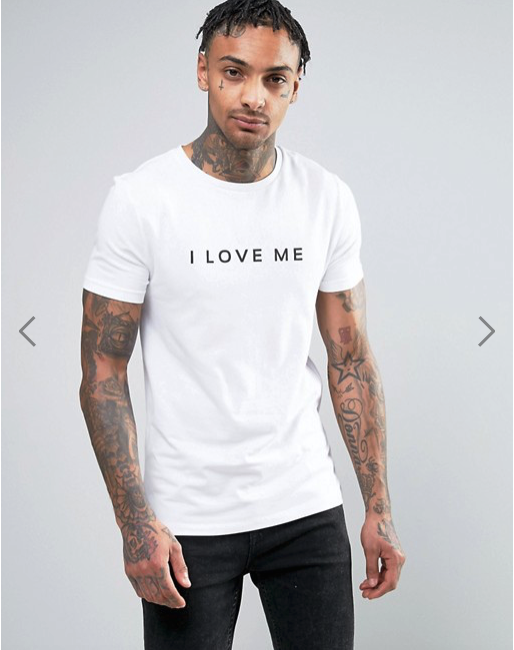 ASOS Muscle T-Shirt With I Love Me Print