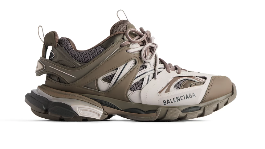 balenciaga Sneaker Track marron en maille et nylon