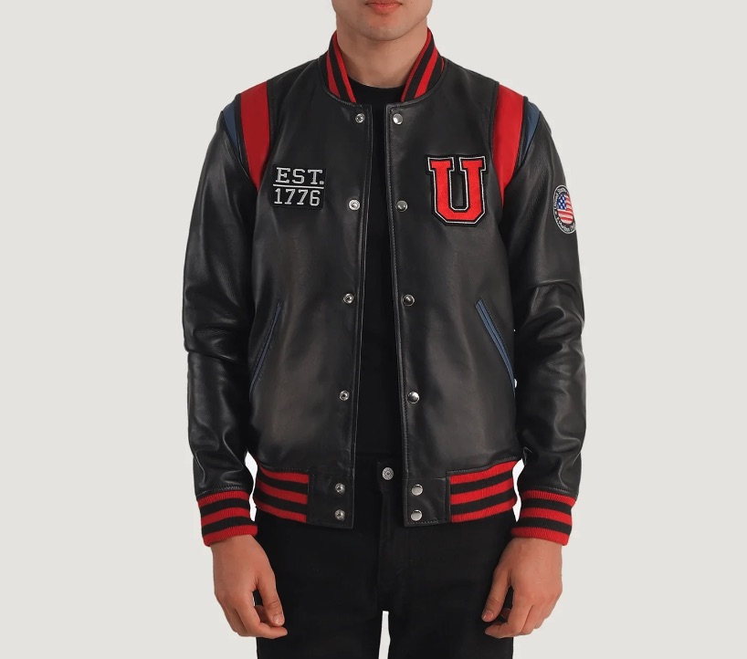 blouson varsity cuir