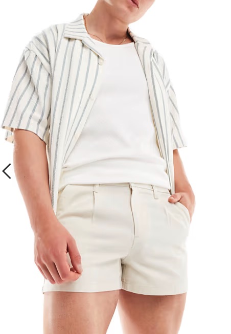 ASOS DESIGN - Short chino à pinces - Taupe 2025