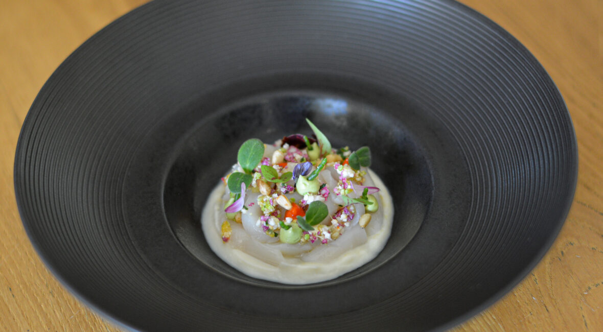 Carpaccio de Saint-Jacques par le chef étoilé Matthieu Hervé