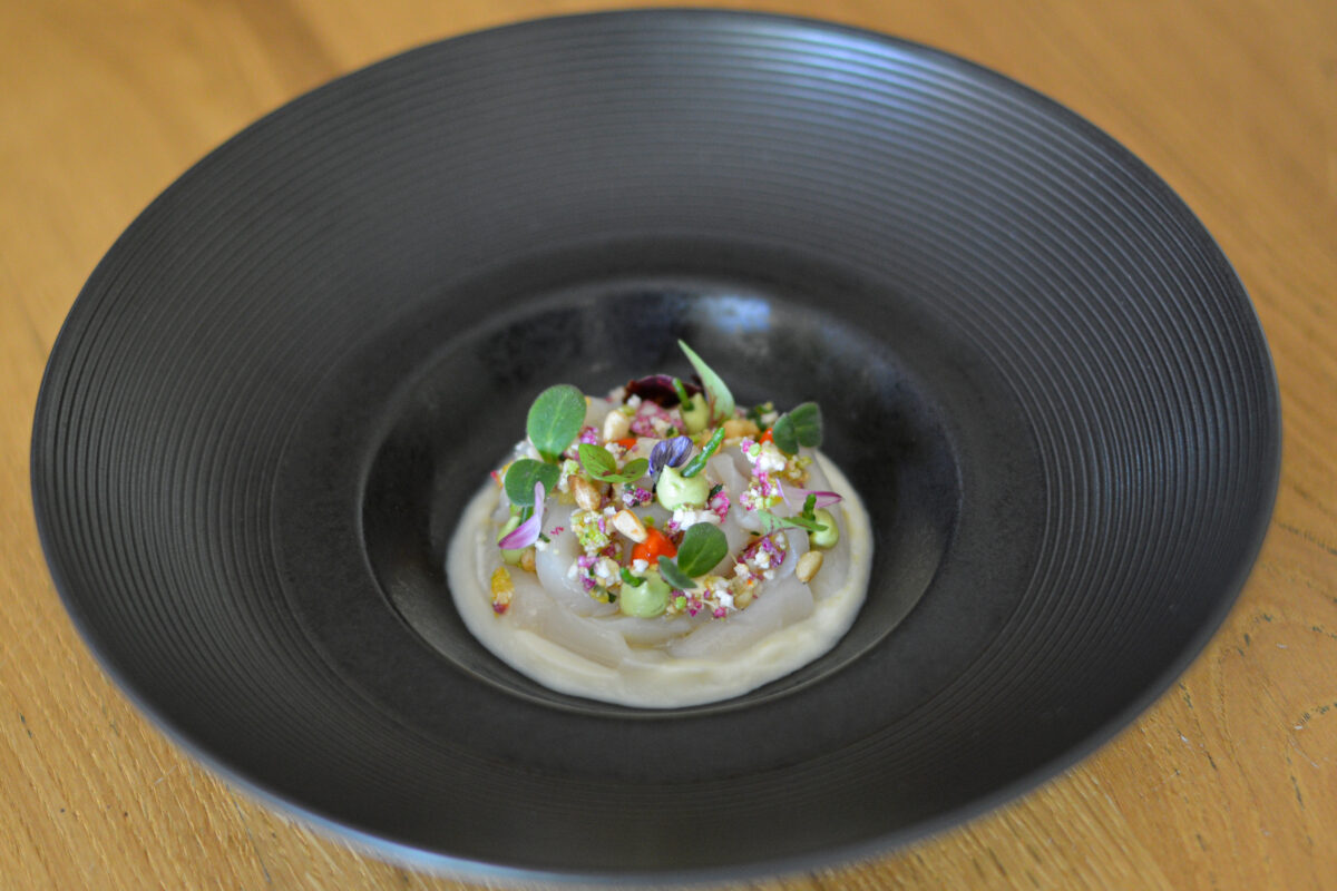 Carpaccio de Saint-Jacques par le chef étoilé Matthieu Hervé