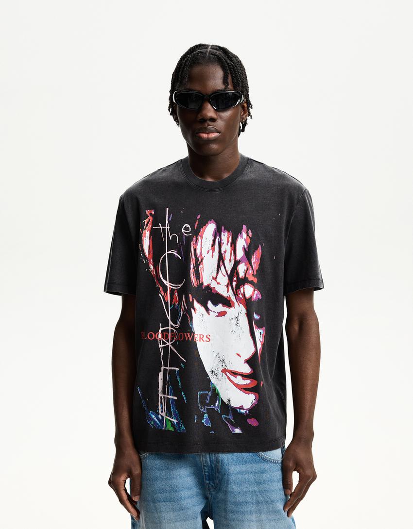 bershka tee shirt the cure