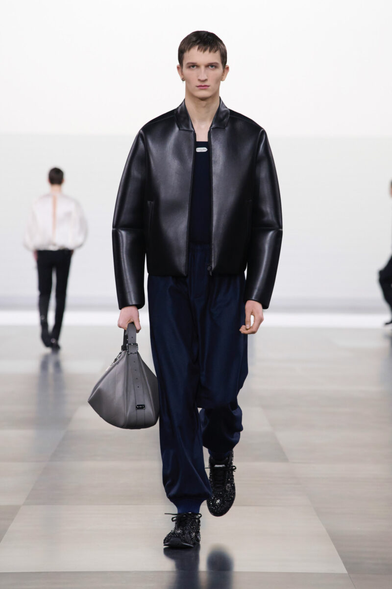 Dior men blouson cuir homme hiver 2025