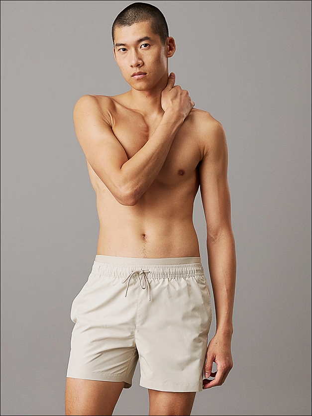 Short De Bain Court Avec Double Ceinture - CK Meta Legacy