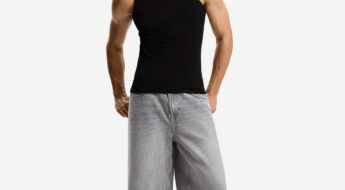 bershka Bermuda baggy denim