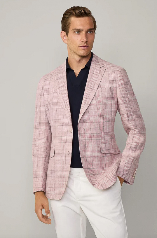 Hackett Blazer Prince De Galles En Lin