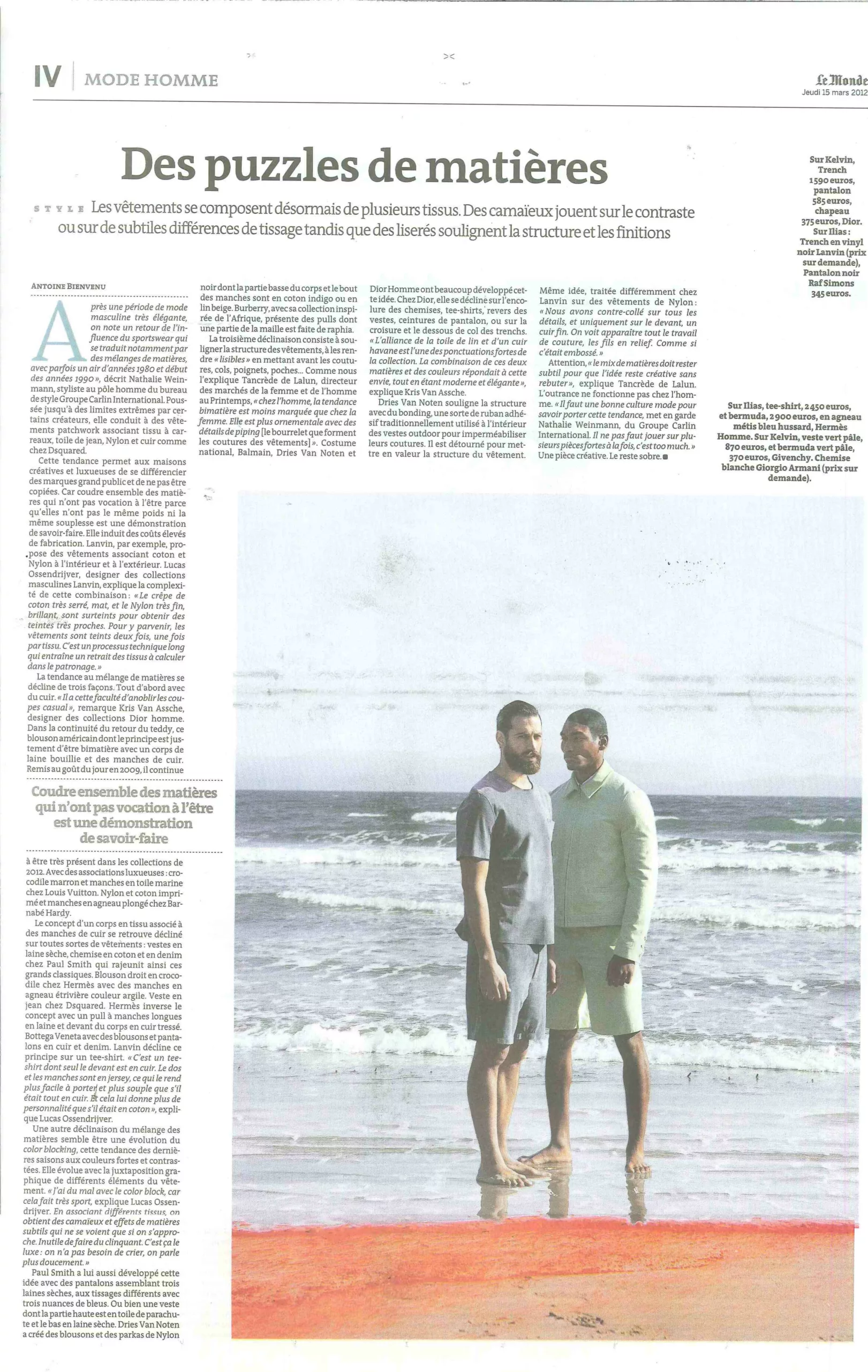 article Antoine Bienvenu dans le monde
