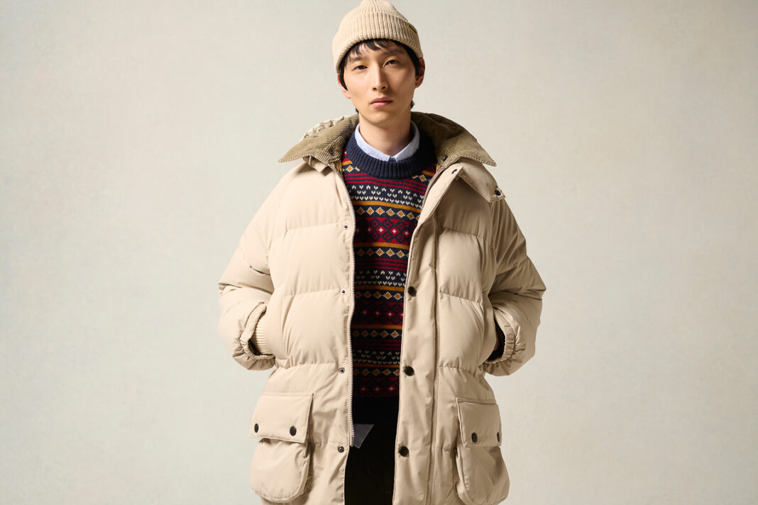 Barbour doudoune homme beige